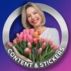 Логотип телеграм канала @content_sticers — Стикеры и Stories | Идеи контента