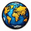 Логотип телеграм канала @continentscompass2024 — Карта мира