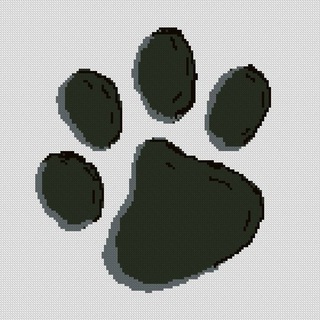Логотип телеграм канала @crazysketches — Отпечатки лапок плоской кошки