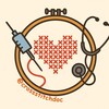 Логотип телеграм канала @crossstitchdoc — Пациент, держите пяльцы!🩺