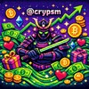 Логотип телеграм канала @crypsm — самурай в крипте ⛩️