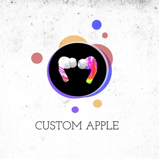 Логотип телеграм канала @customapplepods — Custom Apple | ЦВЕТНЫЕ AirPods 🎧🎨