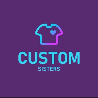 Логотип телеграм канала @customsisters — Кастом одежды | Тай-Дай | Рисунки на заказ 🎨