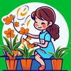 Логотип телеграм канала @cveto4nica — Цветочница. Домашние и садовые цветы