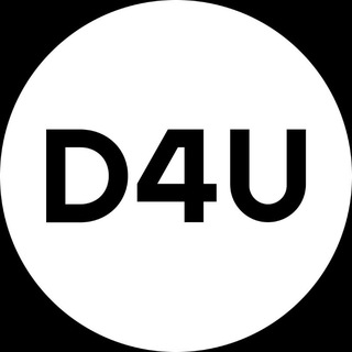 Логотип телеграм канала @d4u_ru — D4U | Дизайн для тебя