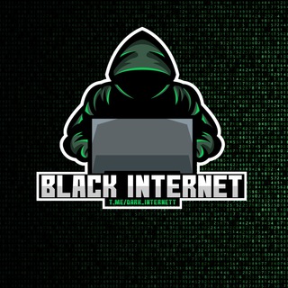 Логотип телеграм канала @dark_internett — BLACK INTERNET