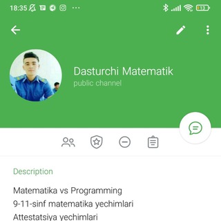 Telegram channel Dasturchi Matematik logo