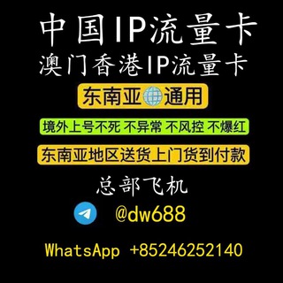 电报频道的标志 ddw68888 — 中国IP流量卡[总部]