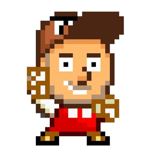 Логотип телеграм канала @dengames — Марио, ящик и плойка