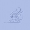 Логотип телеграм канала @dentistshandwriting — почерком стоматолога
