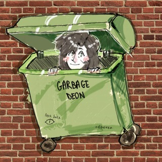 Логотип телеграм канала @deontrash — garbage deon 🧷