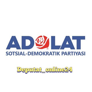 Telegram kanalining logotibi deputat_online24 — O’ZBEKISTON "ADOLAT" SDP DEPUTATLARI