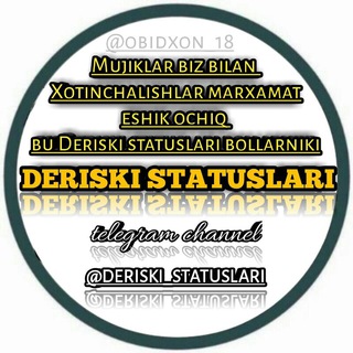 Telegram kanalining logotibi deriski_statuslari — DERISKI STATUSLARI ✍️