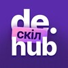 Логотип телеграм -каналу designhub_skills — Новини, знання, навчання в UI/UX та графічному дизайні [Design.Hub]