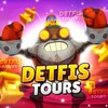 Логотип телеграм канала @detfistours — DETFIS TOURS • ТУРНИРЫ БРАВЛ СТАРС