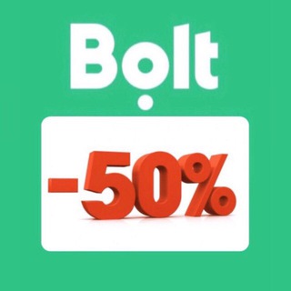 Логотип телеграм -каналу discont50 — BOLT-50%🚖