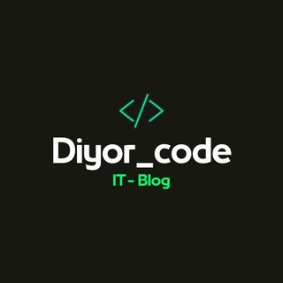Telegram kanalining logotibi diyorbek_code — Diyorbek - IT Blog