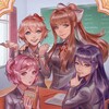 Logo of telegram channel dokidokiliteratureclubkt — Doki Doki Literature Club!🖊✨📚