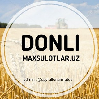 Telegram kanalining logotibi donmaxsuzb — DONLI_MAXSULOTLAR.UZ️