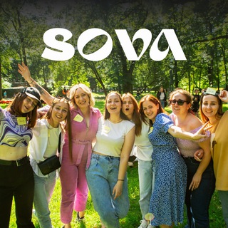 Логотип телеграм канала @donuts_sova — SOVA. Место развития дизайнеров