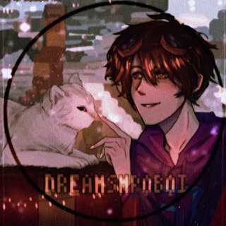 Логотип телеграм канала @dreamsmpoboi — ; обои/стикеры/арты по Dream Smp ⊱