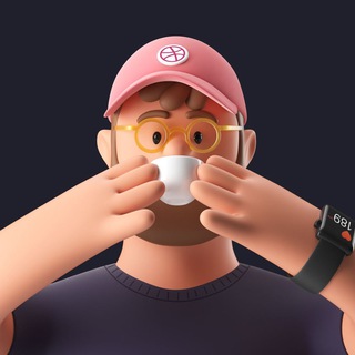 Логотип телеграм канала @dribbbleru — dribbble