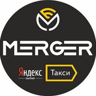 Логотип телеграм канала @driver_merger — "MERGER" партнёр Яндекс.Такси