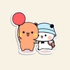 Логотип телеграм канала @dudububurus — Дуду и Бубу на русском ❤️