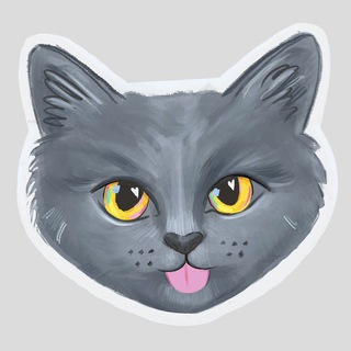 Логотип телеграм канала @dustythecat — котячий паблос