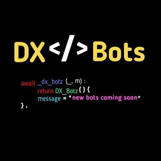 Logo saluran telegram dx_botz — DX Bots Updates🤖