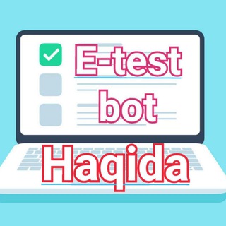 Telegram kanalining logotibi e_test_bot_haqida — e-Test Bot yangiliklar kanali