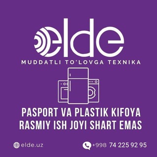Telegram kanalining logotibi elde_uzb — elde PAXTAOBOD