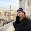 Логотип телеграм канала @elinastg — кружок английского
