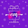 Логотип телеграм канала @emblem_official — EMBLEM: алмазная мозаика и картины по номерам 🎨