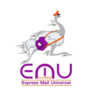 Логотип телеграм канала @emuexpressmail — "EMU" курьерская служба по Узбекистану