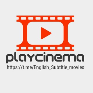 Логотип телеграм канала @english_subtitle_movies — PLAYCINEMA | VIZITKA