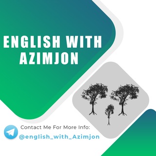 Logo of telegram channel english_with_azimjon — English with Azimjon