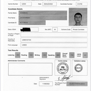 Telegram channel ENGLISH WITH JAVOHIR logo