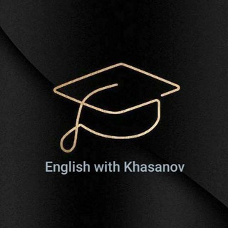 Telegram channel English with Khasanov logo
