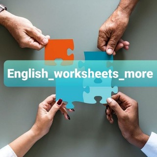 Telegram kanalining logotibi english_worksheets_more — English worksheets