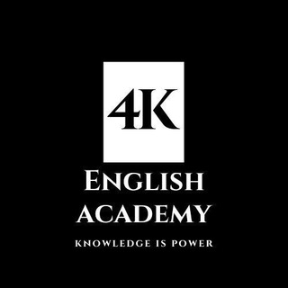 Telegram channel 4K ENGLISH ACADEMY official logo