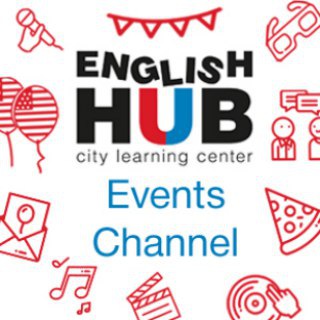 Логотип телеграм канала @englishhub_events — English HUB | Events