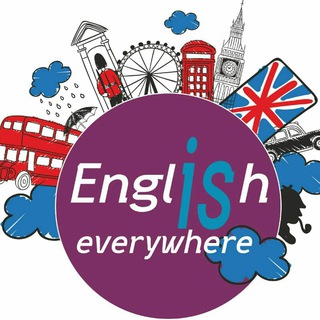 Logo of telegram channel englishiseverywherediy — English is everywhere