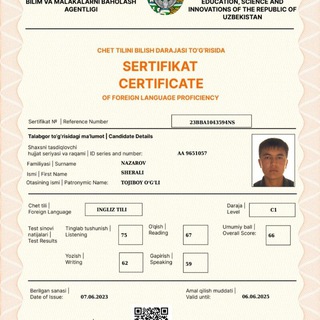 Telegram kanalining logotibi englishwithsherali — IELTS & Multilevel with Sherali