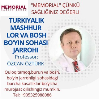 Telegram kanalining logotibi entistanbul — LOR JARROH ÖZCAN ÖZTURK