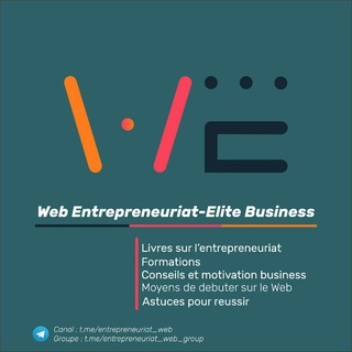 Logo de la chaîne télégraphique entrepreneuriat_web - Web Entrepreneuriat - Livres & conseils 💶