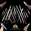 Логотип телеграм канала @excalibur1donkompani — Кузнечная компания EXCALIBUR.Холодное оружие новых регионов РФ всех видов.Ножи,топоры,мечи, шашки,сабли,катаны и многое другое.