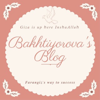 Telegram kanalining logotibi farangiz_bakhtiyorova — Bakhtiyorovaʼs blog| 🇺🇿