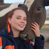 Логотип телеграм канала @farmcowgirl — Девочка с земли