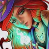 Логотип телеграм канала @farukontattoo — Лена Farukon FM • Тату • Таро • Москва